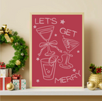 Let’s Get Merry Christmas Print